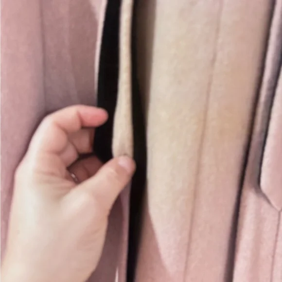 Elegant Tan Cashmere/Velvet Women's Dress Coat sz small - Picture 4 of 6